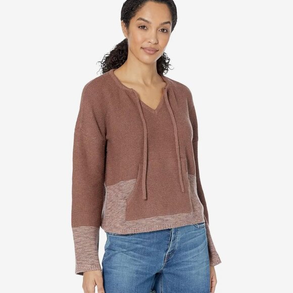 Prana Woman's Crystal Beach Brown Minimalist Over-Sized Sweater Sz Lr - Picture 1 of 10